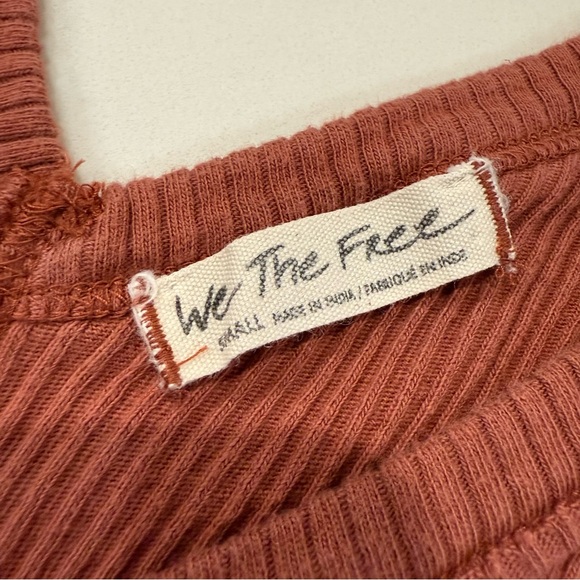 Free People We The Free Fuego Tank Crop Top Women’s Small Rust Brown Chevron - Picture 7 of 9